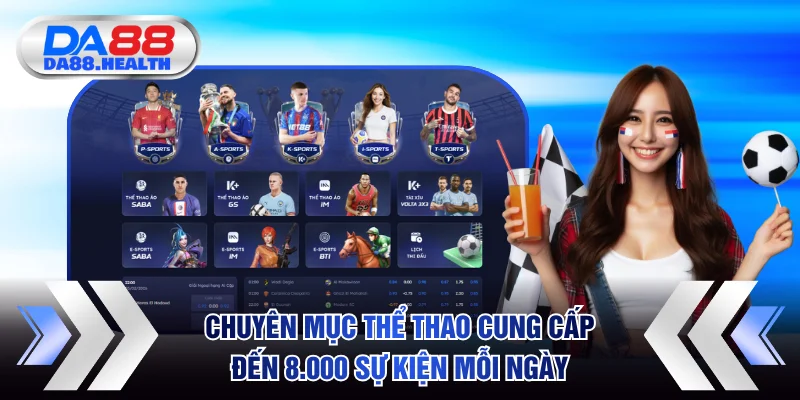 Chuyên mục thể thao cung cấp đến 8.000 sự kiện mỗi ngày