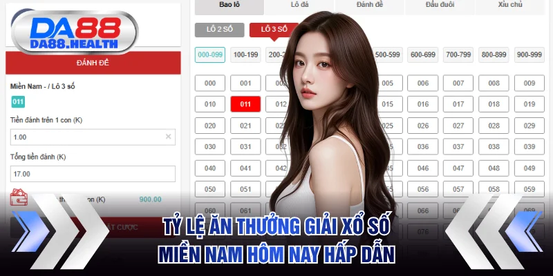 Tỷ lệ ăn thưởng giải xổ số miền Nam hôm nay hấp dẫn
